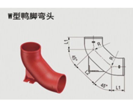 W型鴨腳彎頭